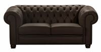 2-Sitzer Chesterfield-Sofa Chandler pigmentiertes Nappaleder braun unter Wohnraum > Sofas & Couches