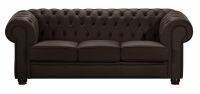 3-Sitzer Chesterfield-Sofa Chandler pigmentiertes Nappaleder braun unter Wohnraum > Sofas & Couches
