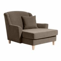 Big-Sessel Judith- inkl- 1x Zierkissen 55x55cm Veloursstoff sahara