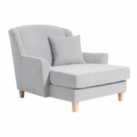 Big-Sessel Judith- inkl- 1x Zierkissen 55x55cm Veloursstoff silber unter Wohnraum > Sessel & Hocker > Ohrensessel, Lesesessel