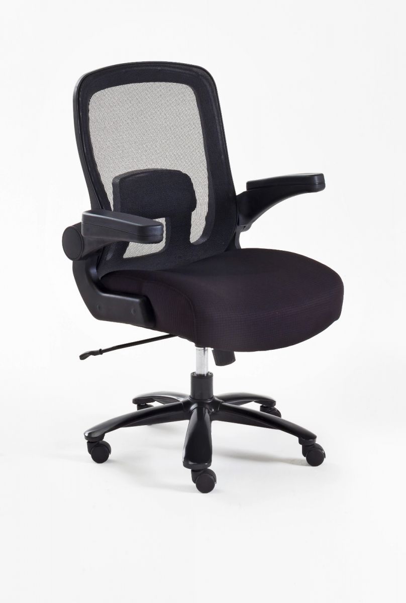 Bürostuhl Real Comfort in schwarz mit Wippmechanik Chefsessel bis 220 kg