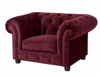 Chesterfield Sessel Orleans Samtvelours burgund