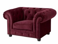 Chesterfield Sessel Orleans Samtvelours burgund