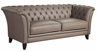 Chesterfield Sofa Norfolk - 2-5-Sitzer leicht pigmentiertes Nappaleder stone