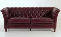 Chesterfield Sofa Norfolk - 2-5-Sitzer Wischleder rot unter Wohnraum > Sofas & Couches