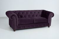 Chesterfield Sofa Orleans (2-5-Sitzer) Samtvelours purple