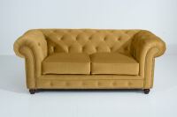 Chesterfield Sofa Orleans (2-Sitzer) Samtvelours mais