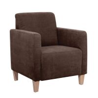 Cocktail Sessel Milla Veloursstoff braun