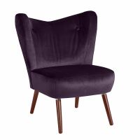 Cocktailsessel Sari Samtvelours purple