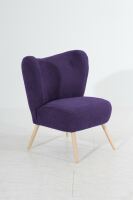 Cocktailsessel Sari Veloursstoff violett unter Wohnraum > Sessel & Hocker > Cocktailsessel, moderne Sessel