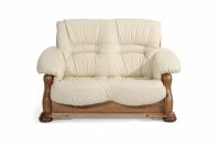 Country Sofa Tennesse- 2-Sitzer pigmentiertes Nappaleder beige