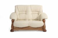 Country Sofa Tennesse- 2-Sitzer pigmentiertes Nappaleder beige unter Wohnraum > Sofas & Couches > Einzelsofas