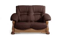 Country Sofa Tennesse- 2-Sitzer pigmentiertes Nappaleder burgund unter Wohnraum > Sofas & Couches > Einzelsofas