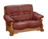 Country Sofa Tennesse- 2-Sitzer pigmentiertes Nappaleder rot