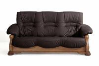 Country Sofa Tennessee- 3-Sitzer pigmentiertes Nappaleder braun