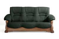 Country Sofa Tennessee- 3-Sitzer pigmentiertes Nappaleder dunkelgrn