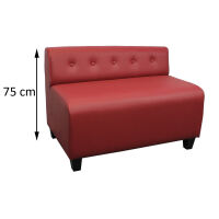 Dinerbank mit Rcken Geknpft Hhe 75 cm 160 cm Kunstleder unter Esszimmer > Bnke & Hocker