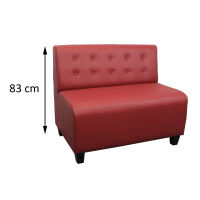 Dinerbank mit Rcken Geknpft Hhe 83 cm 100 cm Microfaser unter Esszimmer > Bnke & Hocker