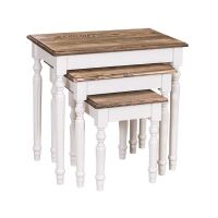 Dreisatztisch Paris im Landhausstil - Eichenplatte shabby chic - antik look