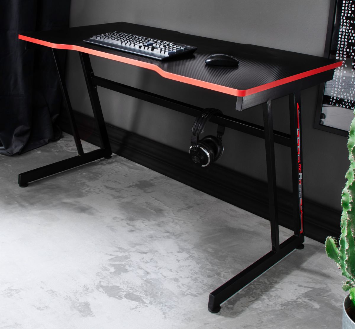 Gamingtisch mcRacing in schwarz und rot 120 cm