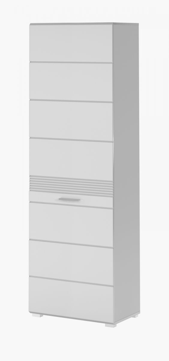 Garderobenschrank Linus in weiss Hochglanz Garderobe oder grosser Schuhschrank 55 x 190 cm