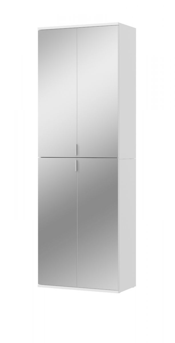 Garderobenschrank ProjektX in weiss Schrank mit Spiegeltren und variabler Einteilung 61 x 193 cm