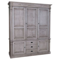 Grosser Kleiderschrank Massivholz im Landhausstil shabby chic - antik look unter Schlafraum > Kleiderschrnke