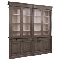 Grosser Vitrinenschrank Salzburg in Landhausoptik shabby chic - antik look