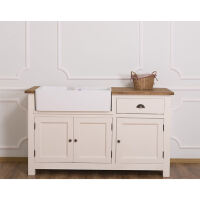 Grosses Kchenmodul mit Splbeckenaussparung im Landhausstil shabby chic - antik look
