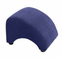 Hocker Brandford Veloursstoff blau