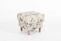 Hocker Lorris Flachgewebe weiss