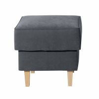 Hocker Lorris Veloursstoff anthrazit