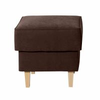 Hocker Lorris Veloursstoff braun