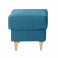 Hocker Lorris Veloursstoff petrol