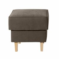 Hocker Lorris Veloursstoff stein
