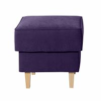 Hocker Lorris Veloursstoff violett unter Wohnraum > Sessel & Hocker > Fuhocker