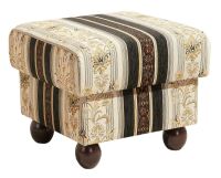 Hocker Monarch Chenille schwarz