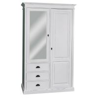 Kleiderschrank mit Spiegeltr im Landhausstil shabby chic - antik look