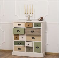 Kleine Apothekerkommode mit natrlichen Farben unter Bro > Kommoden & Sideboards