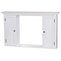 Landhaus Badspiegel mit Tren Hamburg 101x20x80 cm shabby chic - antik look unter Bad > Spiegel