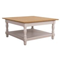 Landhaus Couchtisch Alois - Eichenplatte shabby chic - antik look