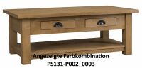 Landhaus Couchtisch zwei Schubladen lackiert