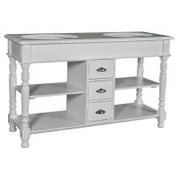 Landhaus Doppelwaschtisch Paris mit Schubladen shabby chic - antik look