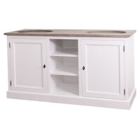 Landhaus Doppelwaschtisch Provence - Zinkplatte shabby chic - antik look