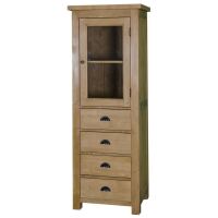 Landhaus Hochschrank mit Glastr shabby chic - antik look