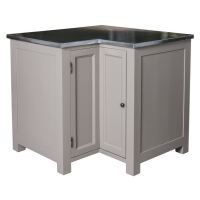 Landhaus Kchenmodul Eckschrank - Zinkplatte shabby chic - antik look