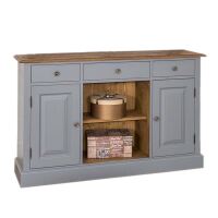 Landhaus Sideboard - Eichenplatte shabby chic unter Esszimmer > Buffetschrnke & Anrichten > Anrichten, Buffetkommoden