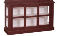 Landhaus Sideboard mit Glasschiebetren - Eichenplatte lackiert