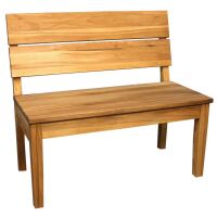 LINO Bank mit Truhe Kernbuche massiv gelt Breite 100 cm