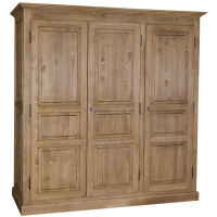 Massiver Kleiderschrank dreitrig in Landhausoptik shabby chic - antik look